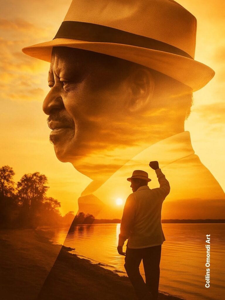 Collins Omondi Okello Copyrights Viral Raila Odinga Memorial Artwork