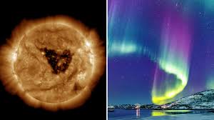 Massive Solar Coronal Hole Sparks Geomagnetic Storm Watch and Aurora Displays
