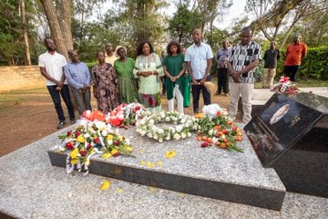 Charlene Ruto Pays Emotional Tribute to Late Raila Odinga During Visit to His Gravesite in Bondo