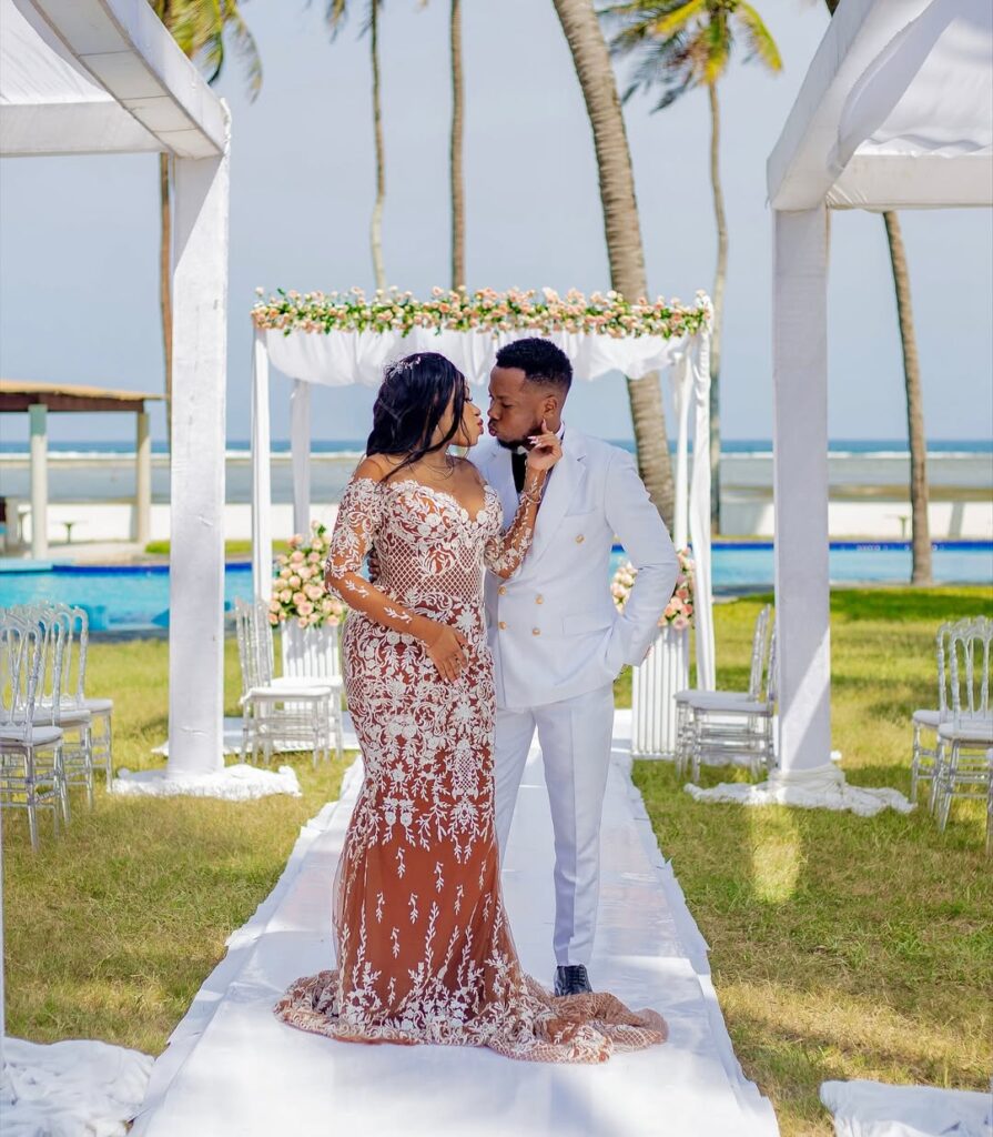 Vera Sidika’s Brother David Marries Longtime Girlfriend Kinnah in Romantic Beach Wedding