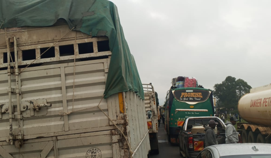 Travellers Endure Night-Long Gridlock in Salgaa as Traffic Comes to a Standstill